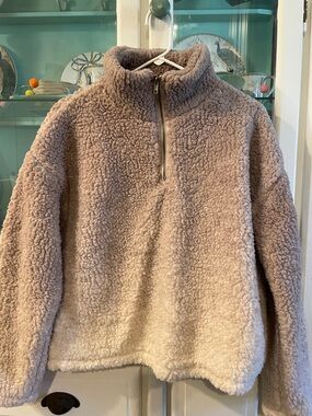 Thread & Supply Plush Teddy Sherpa Jacket - Taupe